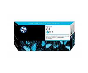 Tusz + głowica + głowica czyszcząca HP 81 do Designjet 5000/5500 | cyan