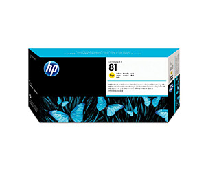 Tusz + głowica + głowica czyszcząca HP 81 do Designjet 5000/5500 | yellow