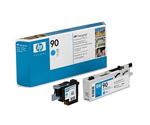 Głowica + głowica czyszcząca HP 90 do Designjet 4000/4020/4500/4520 | cyan