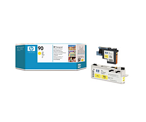 Głowica + głowica czyszcząca HP 90 do Designjet 4000/4020/4500/4520 | yellow