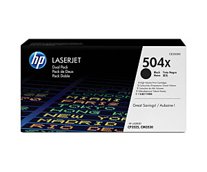 Zestaw dwóch tonerów HP 504XD do Color LaserJet 3525/3530| 2x10 500 str. | black