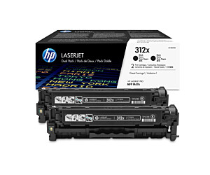 Zestaw dwóch tonerów HP 312XD do Color Laser Pro M476 | 2 x 4 400 str. | black