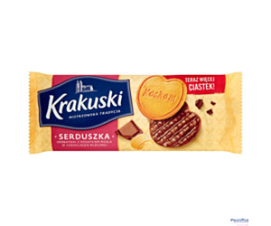 Ciastka BAHLSEN KRAKUSKI HERBATNIKI SERDUSZKA w czekoladzie mlecznej 171g