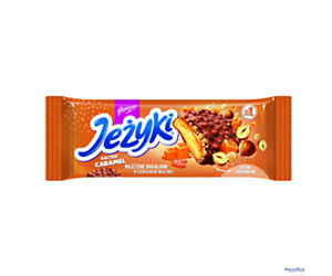 Ciastka JEŻYKI słony karmel w czekoladzie mlecznej 140g