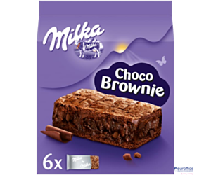 Ciastka MILKA CHOCO BROWNIE z czekoladą i kawałkami czekolady mlecznej 6 szt, 150g