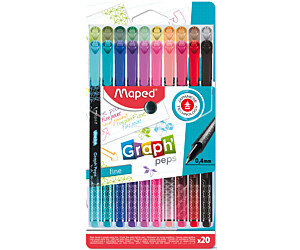 Cienkopis GRAPH PEPS DECO 20 szt etui Maped 749051
