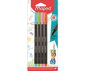 Cienkopis GRAPH PEPS kolory fancy 4 szt Maped 749143