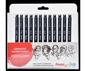 CIENKOPIS KALIBROWANY POINTLINER mix 12 szt. S20P-ST12PL Pentel