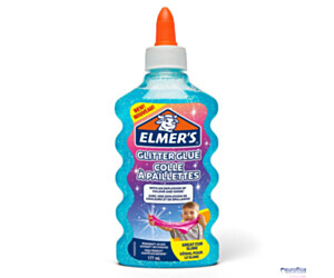 Elmers klej brokatowy, niebieski, zmywalny i przyjazny dzieciom, 177ml, 2077252