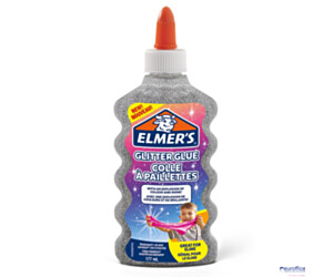 Elmers klej brokatowy, srebrny, zmywalny i przyjazny dzieciom, 177ml, 2077255 (X)
