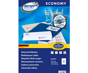 ETYKIETA AVERY ZWECKFORM ECONOMY E100 ELA021 105X48MM 100 ARKUSZY