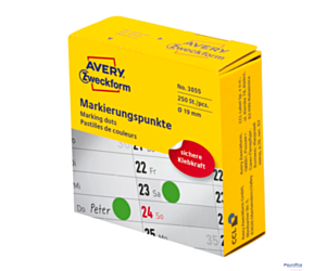 Kółka do zaznaczania zielone 3855 Q19 w rolce trwałe