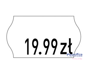 Etykiety cenowe w rolce do metkownicy jednorzędowej Meto 22x12 mm, białe opakowanie 6 rolek M30014353