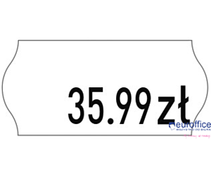 Etykiety cenowe w rolce do metkownicy_ jednorzędowej Meto, 26x12 mm, białe opakowanie 6 rolek M30014350