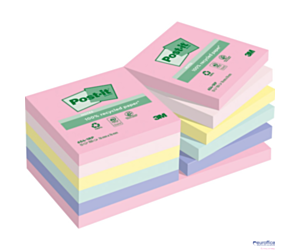 Ekologiczne karteczki samoprzylepne Post-it_ z certyfikatem PEFC Recycled