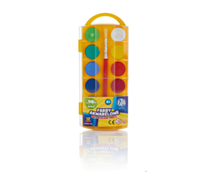 Farby akwarelowe Astra 12 kolorów - fi 23,5 mm z eurozawieszką, 83216905