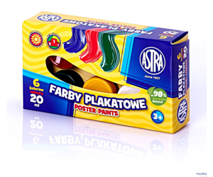 Farby plakatowe Astra 6 kolorów - 20 ml, 301109001