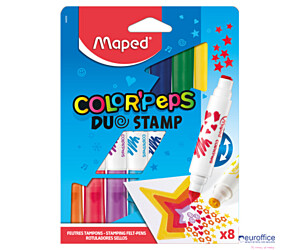 Flamastry dwustronne z pieczątkami 8 szt. pud. z zaw. 846808 MAPED