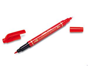 Foliopis dwustronny N75W/B czerwony PENTEL N75W-B