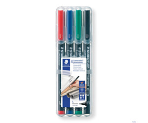 Foliopis permanentny S313 WP4 etui 4szt. LUMOCOLOR STAEDTLER S313WP4