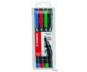 Foliopis STABILO OHPen niezmywalny 1.0mm 4sztuki w etui 843/4