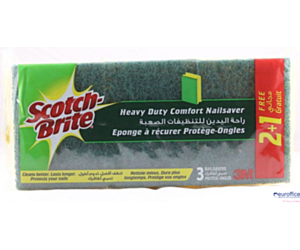 Gąbka do zmywania SCOTCH BRITE, uniwersalna, do garnków i patelni, 2+1szt., żółta
