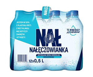 Woda NAŁĘCZOWIANKA niegazowana 0.5L butelka PET zgrzewka 12 szt. KAUCJA