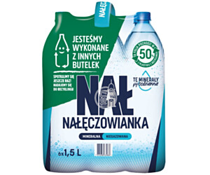 Woda NAŁĘCZOWIANKA niegazowana 1.5L butelka PET zgrzewka 6 szt. KAUCJA