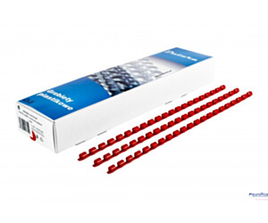 Grzbiet do bindowania DOTTS 6mm (100szt) czerwony
