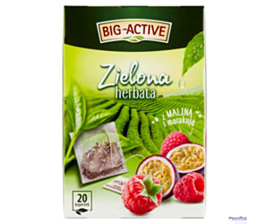 Herbata BIG-ACTIVE MALINA-MARAKUJA zielona 20t