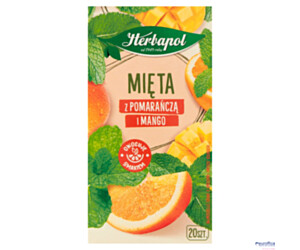 Herbata HERBAPOL ZIELNIK POLSKI mięta z pomarańczą i mango (20 torebek)