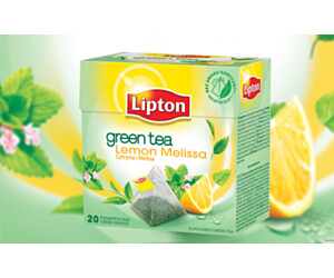 Herbata LIPTON PIRAMID GREEN LEMON MELISA (20 saszetek)