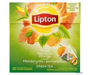 Herbata LIPTON PIRAMID GREEN TEA 20t zielona mandarynka pomarańcza