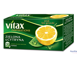 Herbata VITAX INSPIRATIONS zielona z cytryną (20 saszetek) 30g zawieszka