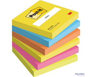 Karteczki samoprzylepne Post-it®, mix kolorów, 76 mm x 76 mm, 100 arkuszy