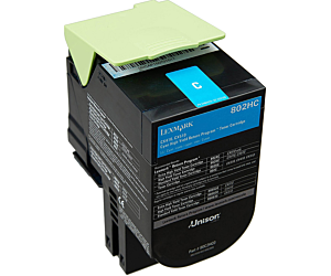 Kaseta z tonerem Lexmark 802HCE do CX-410/510 | korporacyjny | 3 000 str. | cyan