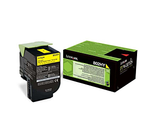 Kaseta z tonerem Lexmark 802HY do CX-410/510 | zwrotny | 3 000 str. | yellow