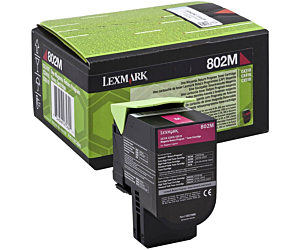 Kaseta z tonerem Lexmark 802M do CX-310/410/510 | zwrotny | 1 000 str. | magenta