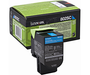 Kaseta z tonerem Lexmark 802SC do CX-310/410/510 | zwrotny | 2 000 str. | cyan