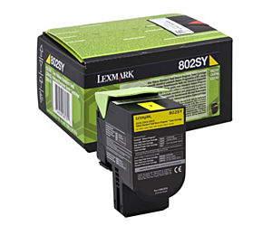 Kaseta z tonerem Lexmark 802SY do CX-310/410/510 | zwrotny | 2 000 str. | yellow