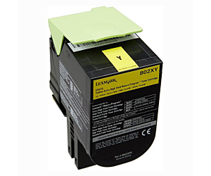 Kaseta z tonerem Lexmark 802XY do CX-510 | zwrotny | 4 000 str. | yellow