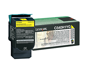 Kaseta z tonerem Lexmark do C-540/543/544/546 | zwrotny | 2 000 str | yellow