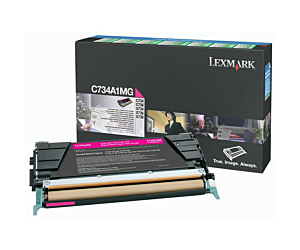 Kaseta z tonerem Lexmark do C-734/736 | zwrotny | 6 000 str.| magenta