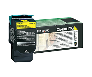 Kaseta z tonerem Lexmark do C540/543/544/546 | zwrotny | 1 000 str. | yellow