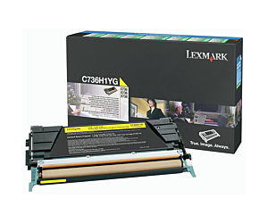 Kaseta z tonerem Lexmark do C736 | zwrotny | 10 000 str. | yellow