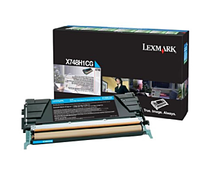 Kaseta z tonerem Lexmark do X748 | zwrotny | 10 000 str. | cyan