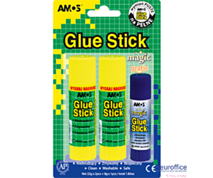 Klej w sztyfcie Amos 2x 22g+1x 8g MAGIC 130-1811