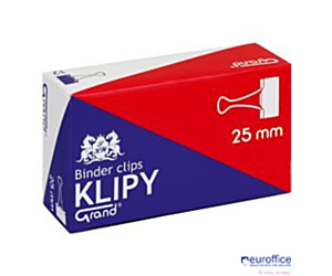 Klip 25mm 12szt (1 cal) czarny GRAND 110-1093