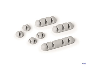 Klips samoprzylepny na kable mix(7)szary 504110 CAVOLINE CLIP DURABLE