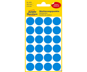 Kółka do zaznaczania 3005 Q18 mm niebieskie 4ark trwałe Avery Zweckform